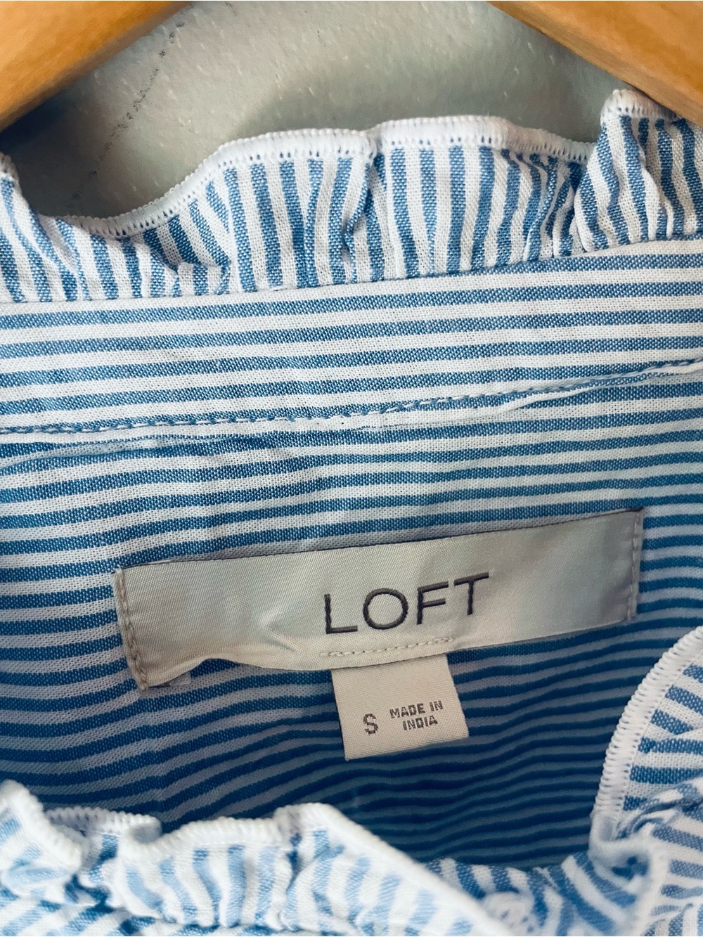 LOFT Eyelet Ruffle Top - Picture 3 of 7